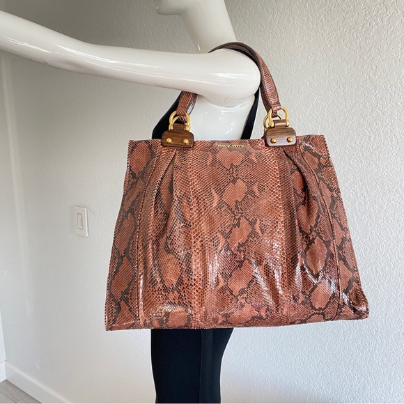 Miu miu brown Python tote - Picture 10 of 14